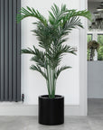 Artificial Paradise Palm Tree in Black Round Planter