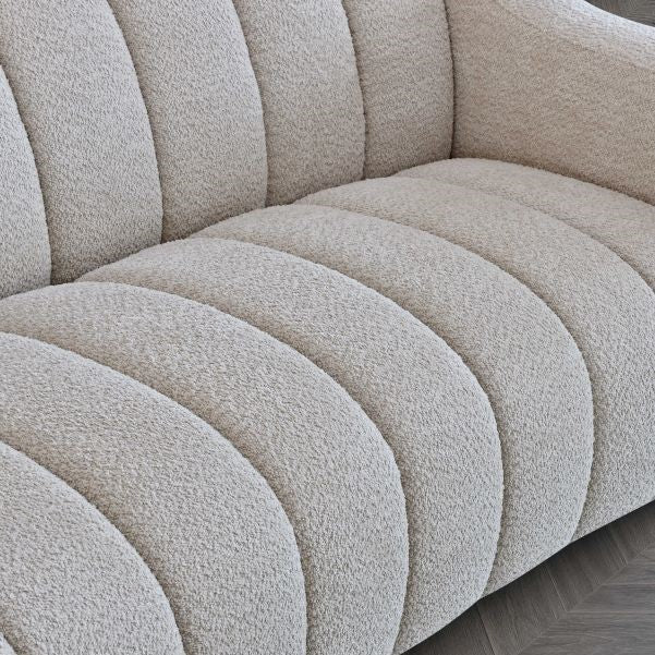 Aluxo Astoria 3 Seater Sofa in Oatmeal Boucle Fabric